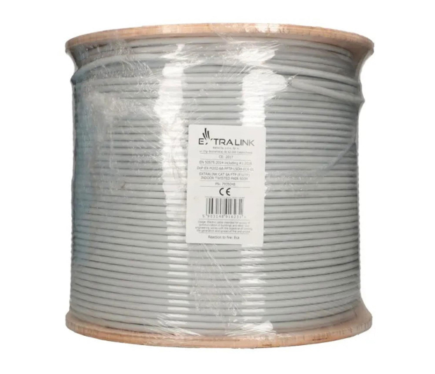 ExtraLink CAT6A FTP (F/FTP) V2 Wewnętrzny Kabel sieciowy 500M LSZH - 1543984 - zdjęcie 2